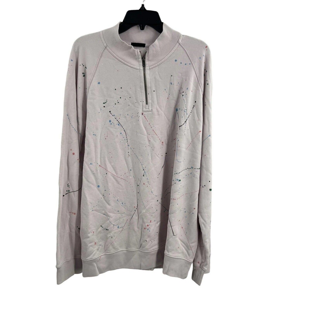 ATM Lilac‎ Splatter French Terry Sweatshirt Mens XXL New